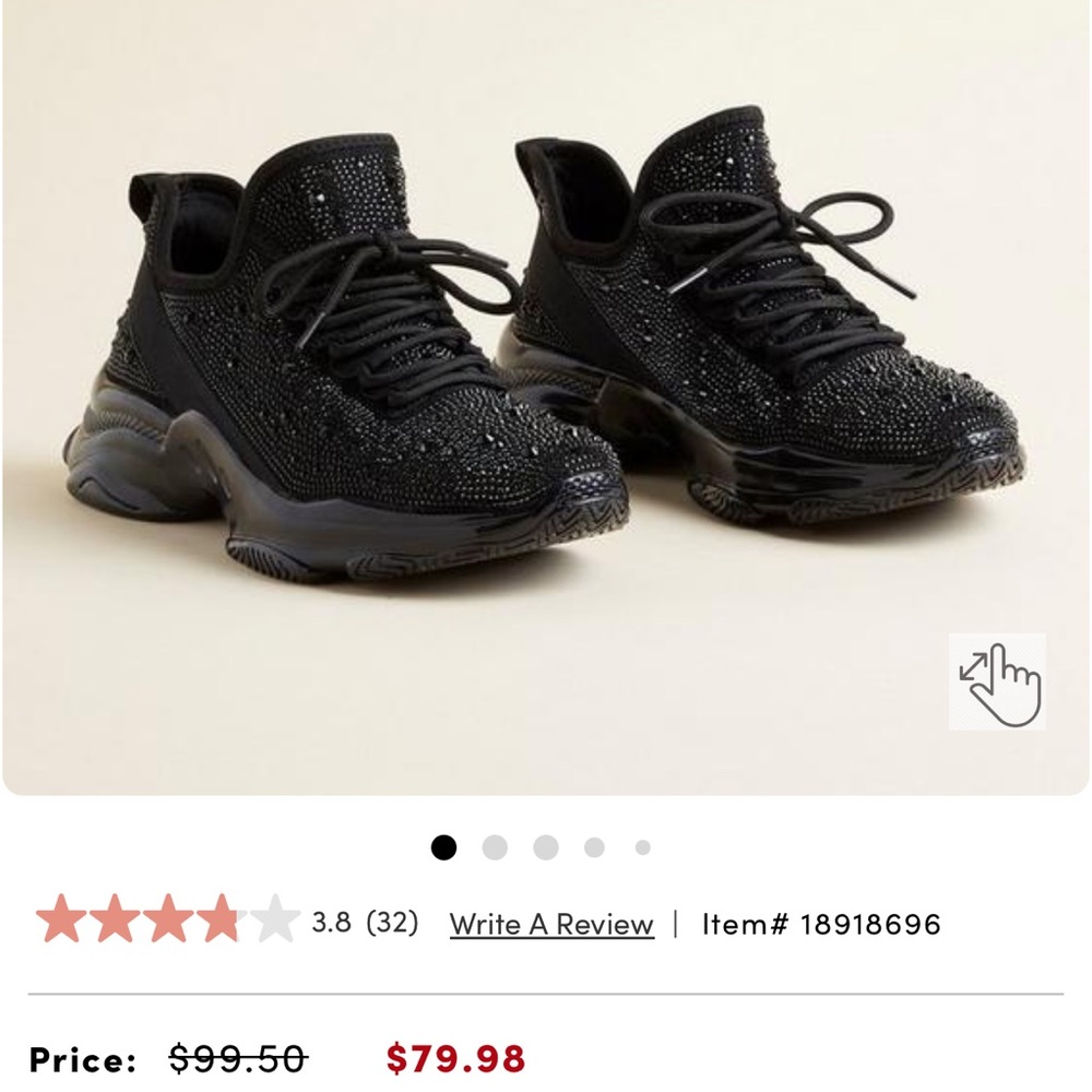 Rhinestone sneakers, wide width size 6 torrid
